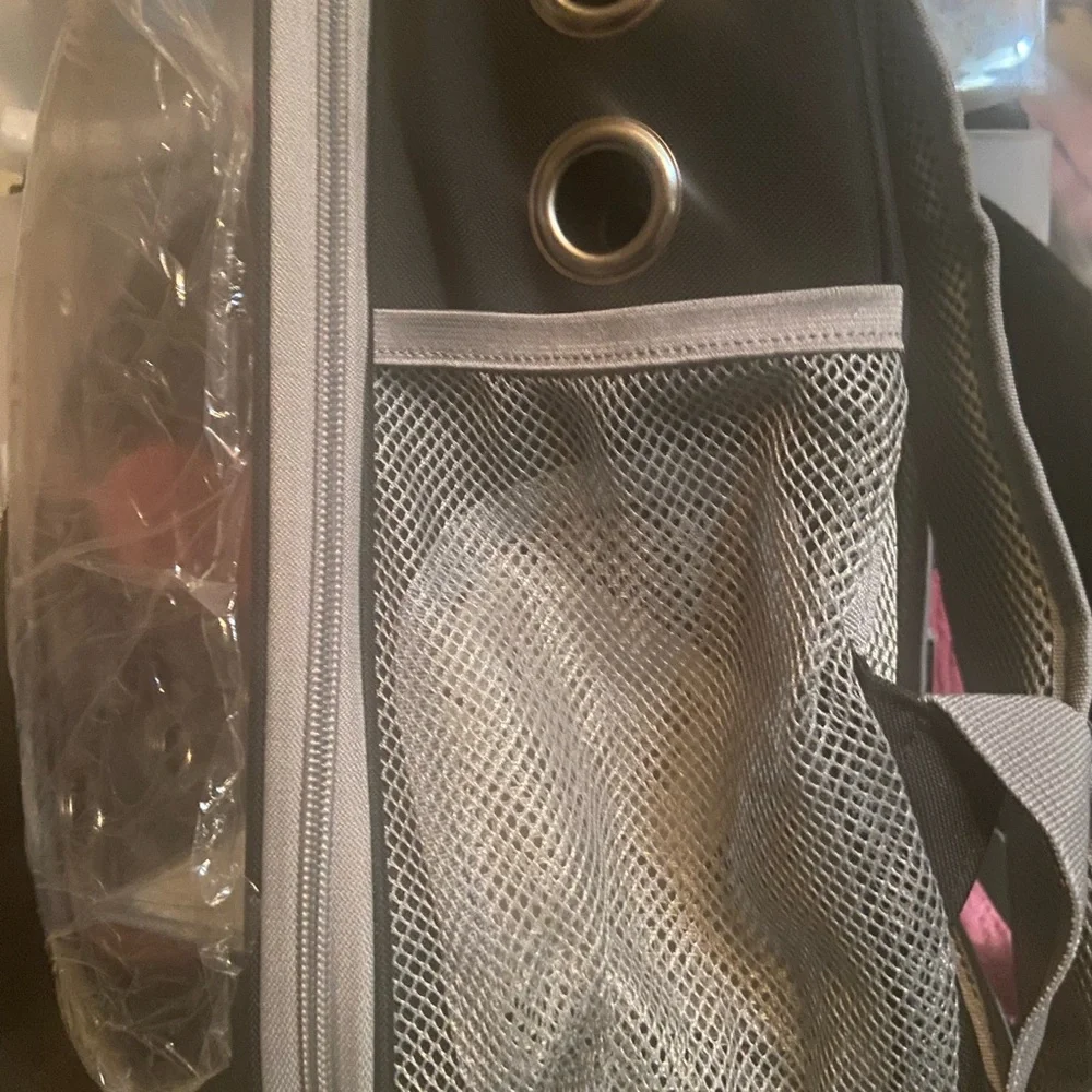 Transparent Black Pet Carrier Backpack